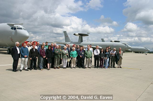 Group Photo II by the E3-D Sentry aircraft RAF Waddington - Whitworth Society Summer Meeting 2004