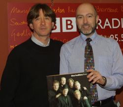 Tony with Brian Tansley of BBC Radio Nottingham before the show.