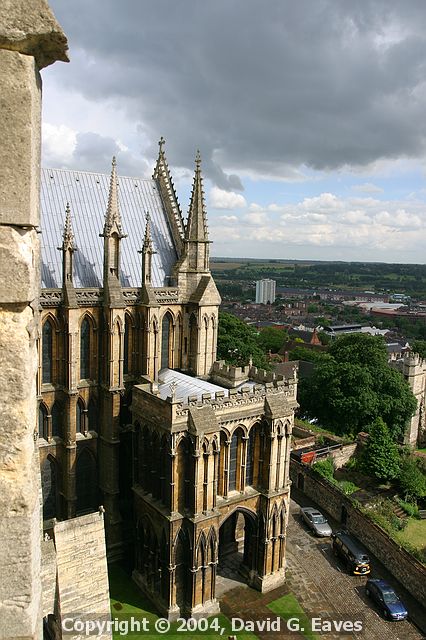 Looking out of the South roof door/h2>Lincoln Cathedral - Whitworth Society Summer Meeting 2004