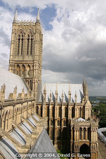 Overall view from the West roof doorLincoln Cathedral - Whitworth Society Summer Meeting 2004