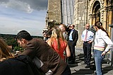 The tour group looking across Lincoln from the West doorLincoln Cathedral - Whitworth Society Summer Meeting 2004