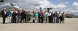 Group Photo by the E3-D Sentry aircraft RAF Waddington - Whitworth Society Summer Meeting 2004