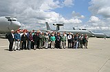 Group Photo II by the E3-D Sentry aircraft RAF Waddington - Whitworth Society Summer Meeting 2004